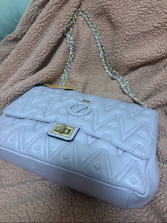 Mario Valentino Handbags - Mario Valentino Quilted Chain-Handle Shoulder Bag - Pale Lilac